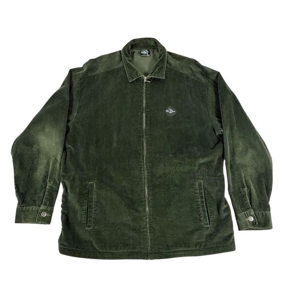 Vintage 90s Blunt Skateboarding Corduroy Jacket - Olive Green - XL - Made in USA - Picture 1 of 11